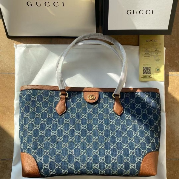GUCCI GG DENIM 631685# 구찌 토트백